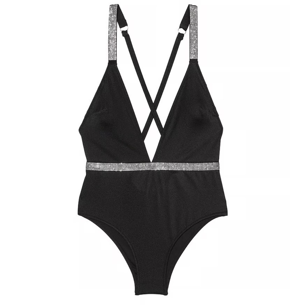 Shine strap one piece swimsuit